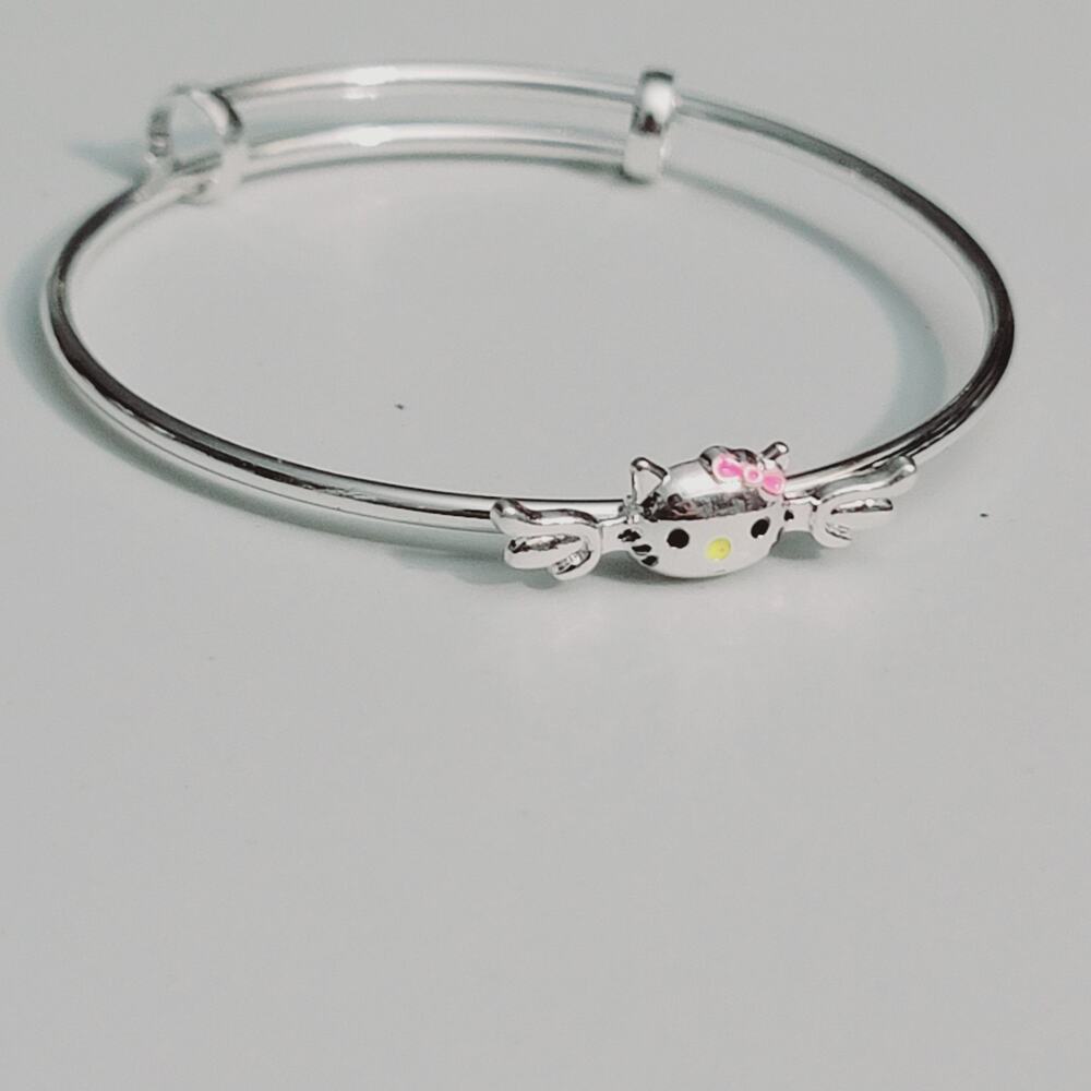 Women's Hello Kitty Silver Bangle Bracelet